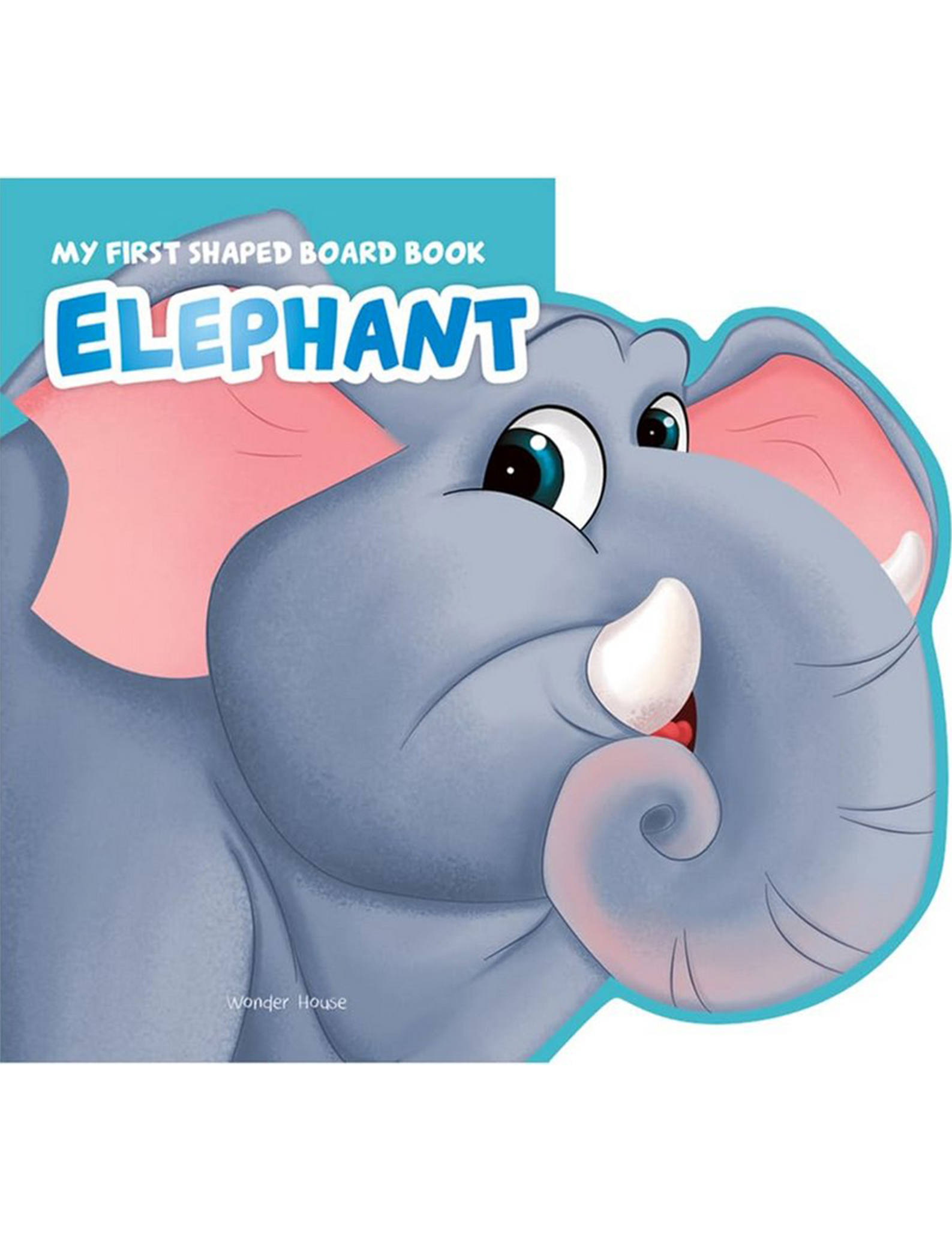My First Shaped Board book - Elephant Die-Cut Animals Picture Book for Children